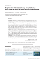 Depression literacy among people living with HIV/AIDS in a Nigerian tertiary hospital