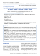 Knowledge and practice of malaria prevention and management among non-medical students of university of Nigeria, Nsukka