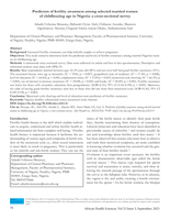 Predictors of fertility awareness among selected married women of childbearing age in Nigeria: a cross-sectional survey