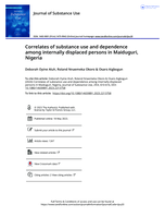 Correlates of substance use and dependence among internally displaced persons in Maiduguri, Nigeria