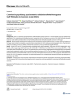 Coercion in psychiatry: psychometric validation of the Portuguese Staff Attitudes to Coercion Scale (SACS)