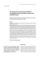 An assessment of anxiety towards COVID-19 among Nigerian general population using the Fear of COVID-19 scale