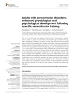 Adults with sensorimotor disorders: enhanced physiological and psychological development following specific sensorimotor training