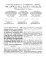 Evaluating Centralised and Federated Learning YOLOv8-Based Object Detection for Intelligent Transportation Systems
