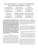 Client-Side Predictive Component Pre-Rendering using Lightweight Machine Learning
