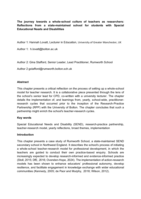 The Journey Towards a Whole-School Culture of Teachers as Researchers: Reflections from a State-Maintained School for Students with Special Educational Needs and Disabilities