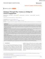 Dialogue through Play:  Games as a Bridge for Citizen Engagement