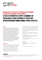 Is this a psychopath’s sport? Examining the prevalence of dark personality traits and sportspersonship among combat sports athletes