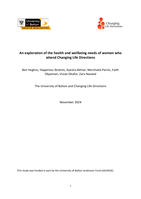 An exploration of the health and wellbeing needs of women who attend Changing Life Directions
