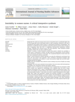 Suicidality in women nurses: a critical interpretive synthesis