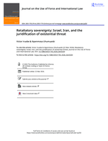 Retaliatory sovereignty: Israel, Iran, and the juridification of existential threat