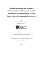 The Characterisation of a Normative-reinforcement control framework to enable  autonomous network function in 5G, and  future, wireless telecommunication networks