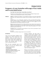 Frequency of acne formation with usage of face masks and its associated factors