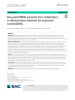 Recycled PMMA particles from milled discs in denture base materials for improved sustainability