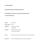 Risk stratification for death in acutely unwell medical patients: A mixed methods study 