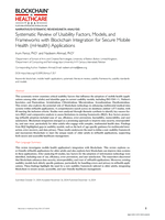 Systematic Review of Usability Factors, Models, and Frameworks with Blockchain Integration for Secure Mobile Health (mHealth) Applications