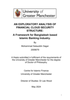 An exploratory analysis of financial cloud security structure: A framework for Bangladesh based Islamic Banking industry