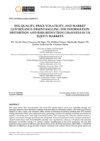 ESG quality, price volatility, and market governance: disentangling the information distortion and risk-reduction channels in UK equity markets