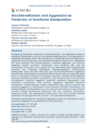 Machiavellianism and Aggression as Predictors of Emotional Manipulation
