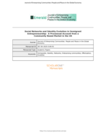 Social networks and identity evolution in immigrant entrepreneurship: a processual account from a community-based market in the UK