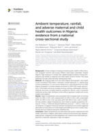 Ambient temperature, rainfall, and adverse maternal and child health outcomes in Nigeria: evidence from a national cross-sectional study
