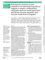 Retrospective analysis of acute admissions for interstitial lung disease suggests a complex, multifactorial association between social deprivation and 90- day all- cause mortality: data from the North West of England