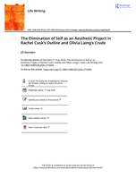 The Elimination of Self as an Aesthetic Project in Rachel Cusk's Outline and Olivia Laing's Crudo