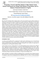 Proposing a Novel Credit-Plus Model to Utilise Islamic Social Finance Instruments for Islamic Microfinance Programmes and To Enhance Financial Inclusion in Nigeria