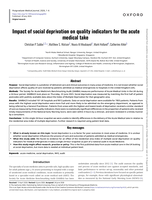 Impact of social deprivation on quality indicators for the acute medical take