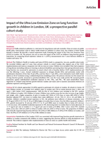 Articles Impact of the Ultra Low Emission Zone on lung function growth in children in London, UK: a prospective parallel cohort study