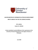 AN exploration of affirmative action on employment and its impact on civil service in Nepal