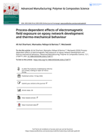 Process-dependent effects of electromagnetic field exposure on epoxy network development and thermo-mechanical behaviour Process-dependent effects of electromagnetic field exposure on epoxy network development and thermo-mechanical behaviour