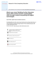 What’s your story? Building Further Education Sector (FES) trainee teachers’ employability skills through creative storytelling and digital technologies