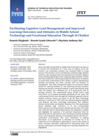 Facilitating Cognitive Load Management and Improved Learning Outcomes and Attitudes in Middle School Technology and Vocational Education Through AI Chatbot