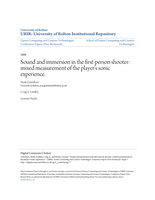 Sound and immersion in the first-person shooter: Mixed measurement of the player's sonic experience