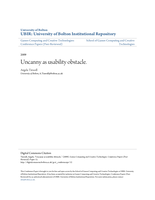 Uncanny as usability obstacle