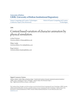Context based variation of character animation by physical simulation