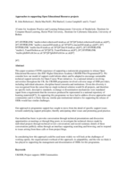 Approaches to supporting Open Educational Resource projects