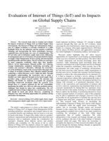 Evaluation of Internet of Things (IoT) and its impacts on Global Supply Chains