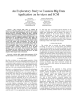 An exploratory study to examine big data application on services and SCM