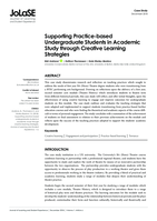 Supporting practice-based undergraduate students in academic study through creative learning strategies