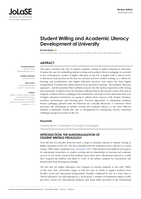 Student writing and academic literacy development at university