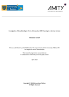Investigation of crowdfunding in terms of innovative SME financing in a German context