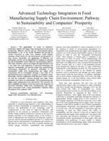 Advanced technology integration in food manufacturing supply chain environment: pathway to sustainability and companies’ prosperity