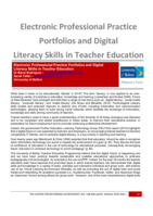 Electronic professional practice portfolios and digital literacy skills in teacher education.