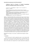 Calibration Model for Detection of Potential Demodulating Behaviour in Biological Media Exposed to RF Energy