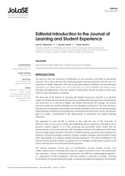 Editorial Introduction to the Journal of Learning and Student Experience