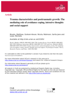 Trauma characteristics and posttraumatic growth: The mediating role of avoidance coping, intrusive thoughts, and social support.