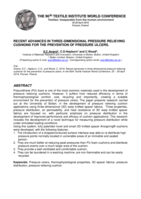 Recent advances in three-dimensional pressure relieving cushions for the prevention of pressure ulcers