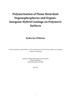 Polymerisation of flame retardant organophosphorus and organo-inorganic hybrid coatings on polymeric surfaces
